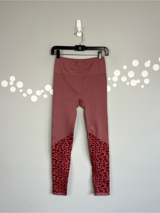 Fabletics Pants - Fabletics High Waisted Seamless Leopard Leggings Pink Red Size S Activewear Athl